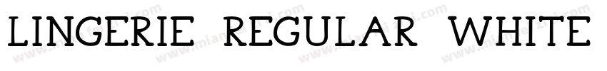 Lingerie Regular White Camisole字体转换